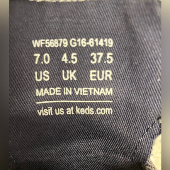 Keds Women’s Sneakers, 7, Blue-Gray, Brushed, Lace Ups - Picture 7 of 9